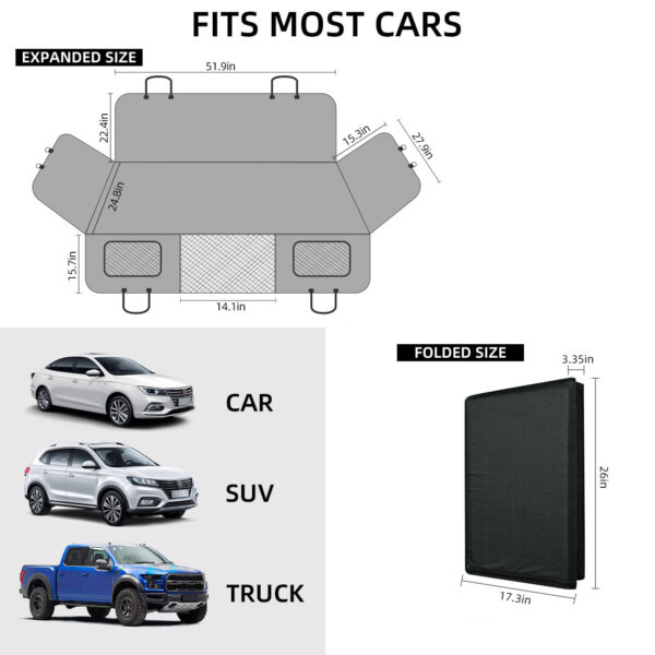 Load-bearing Lengthened Vehicle-mounted Pet Mat Travel Dog Hammock - Image 3