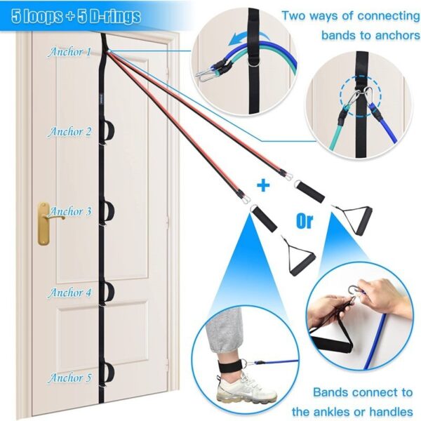 Home Fitness Multi-point Anchor Fitness Accessories Portable Door Strap - Image 9