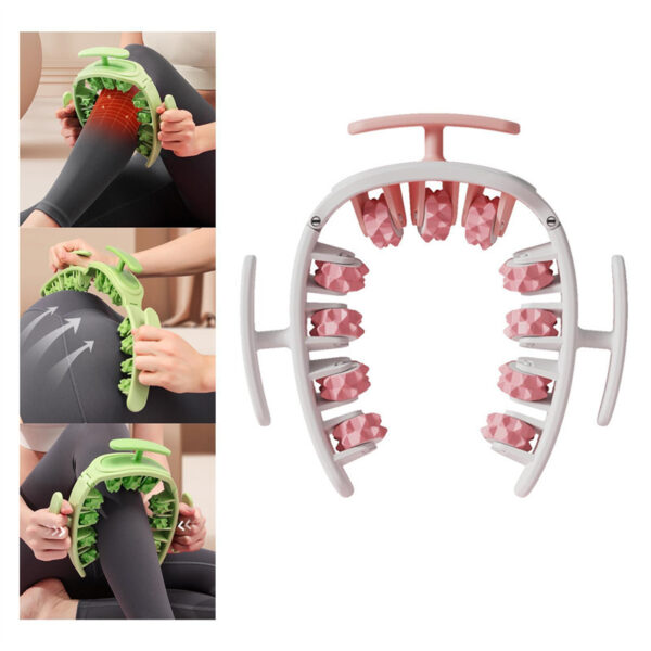 Multifunctional Manual Round Massager Roller Fitness Waist Buttocks Muscles Leg Gripper Stovepipe Thigh Removable Massage Gym Tool Beauty Health - Image 3